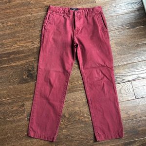 Maroon chinos by Banana Republic